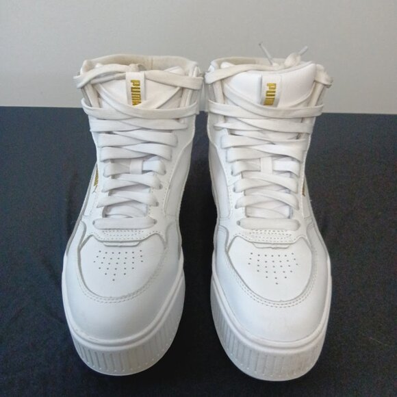 PUMA Karmen Rebelle Mid Platform Sneakers in white- Women's size 8 - Picture 9 of 14